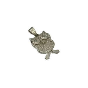 Búho plata colgante