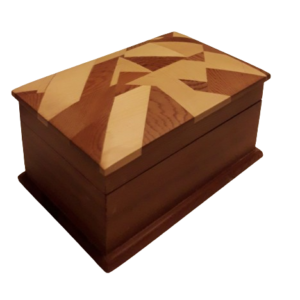 Caja de madera marquetería
