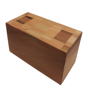 Caja madera dos divisiones