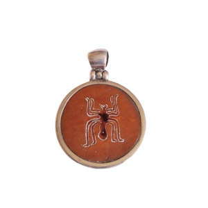 Dije plata araña de Nazca