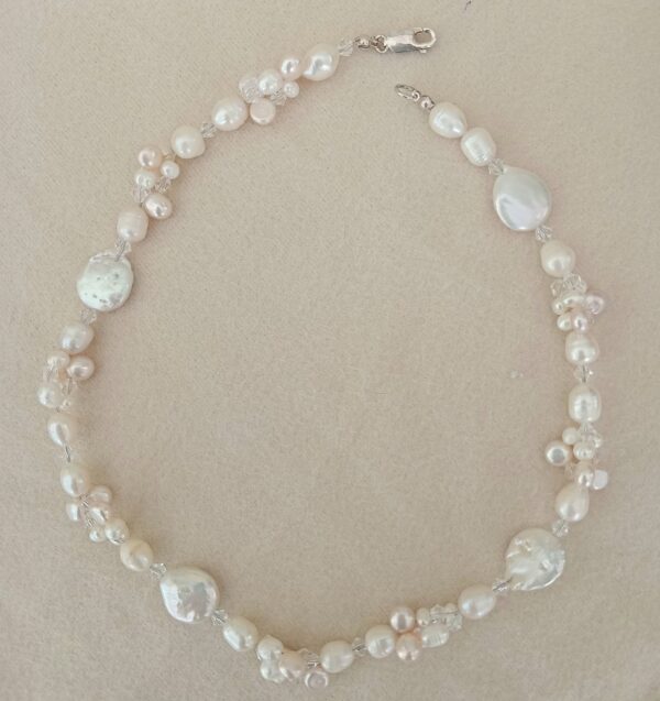 Collar en perlas de río novia