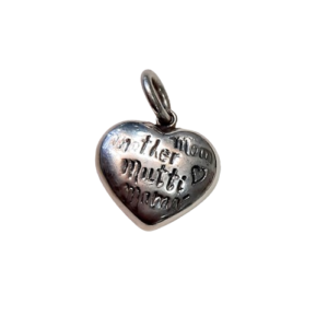 Dije plata corazon mamá