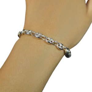 Pulsera plata diseño Gucci mediana