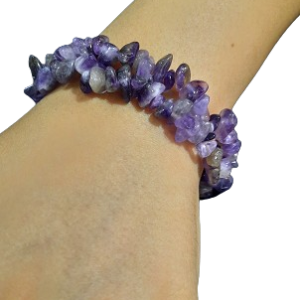 Pulsera amatista timón plata