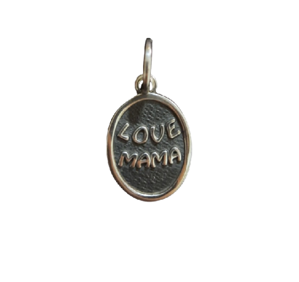 Dije plata grabado amor mamá