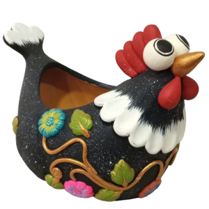 Gallina en cerámica