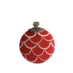 Dije coral rojo y plata