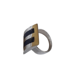 Anillo plata dos rayas lapislazuli