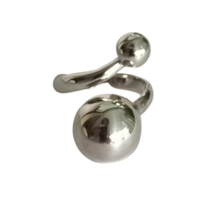 Anillo plata doble círculo