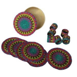 Juego de posavasos con servilleteros