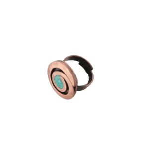 Anillo cobre círculo infinito