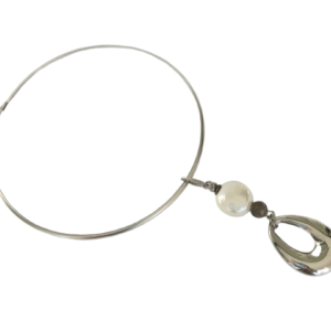 Collar tiara con colgante de perla