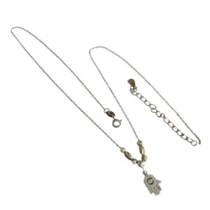 Cadena plata con colgante Hamsa