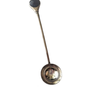 Cuchara de plata y lapislazuli para azúcar